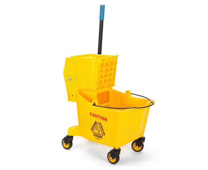 36L plastic wringer trolley bucket
