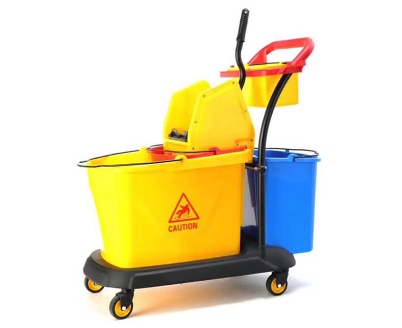 36L plastic wringer trolley bucket