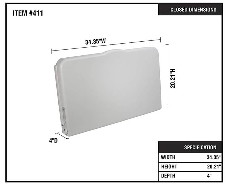 Fold Down Baby Changing Diaper Station