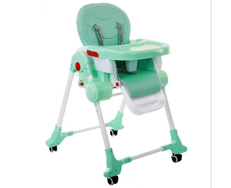 Baby dining chair with universal wheels