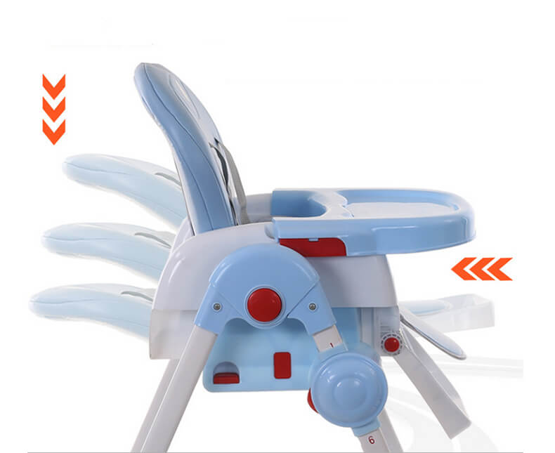 Baby dining chair with universal wheels