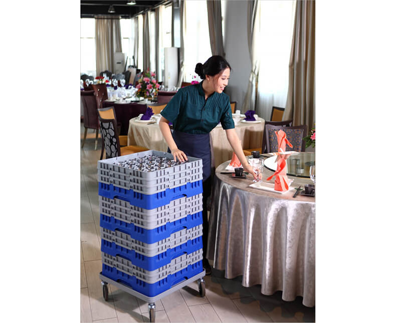 Moveable Plastic Glass Rack