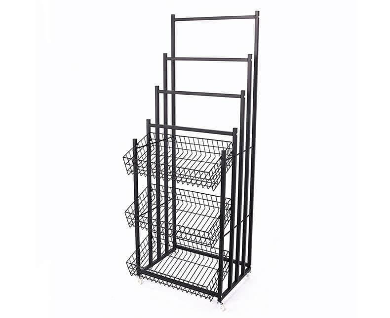 Vegetable and fruit shelf display