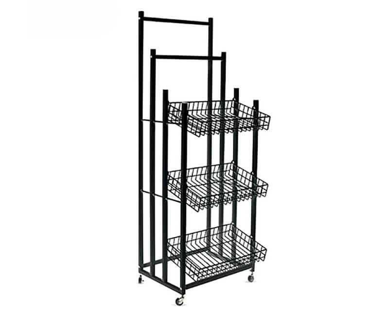 Vegetable and fruit shelf display