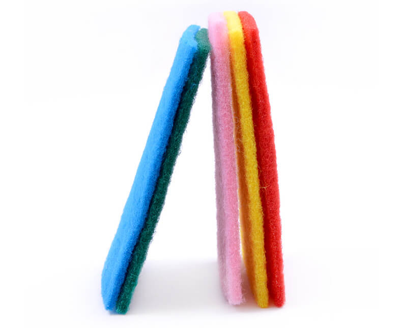 5pcs Polyester handle scrubber