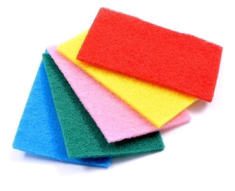 5pcs Polyester handle scrubber