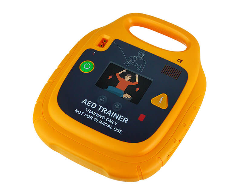 Automated external defibrillator trainer