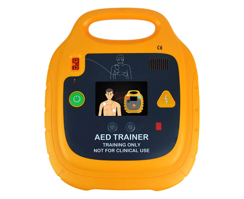 Automated external defibrillator trainer