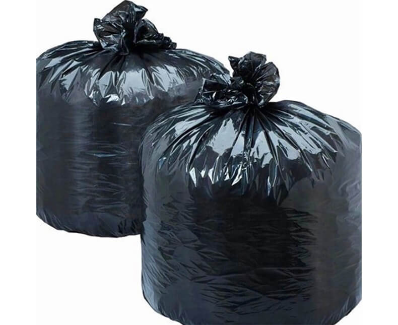 Colored plastic garbage bags
