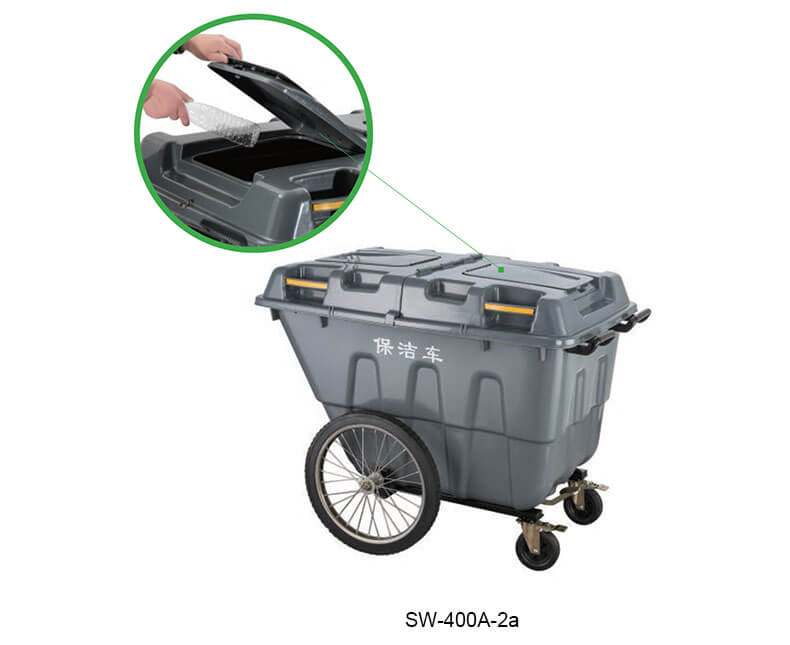 Four Wheels Mobile Garbage Cart