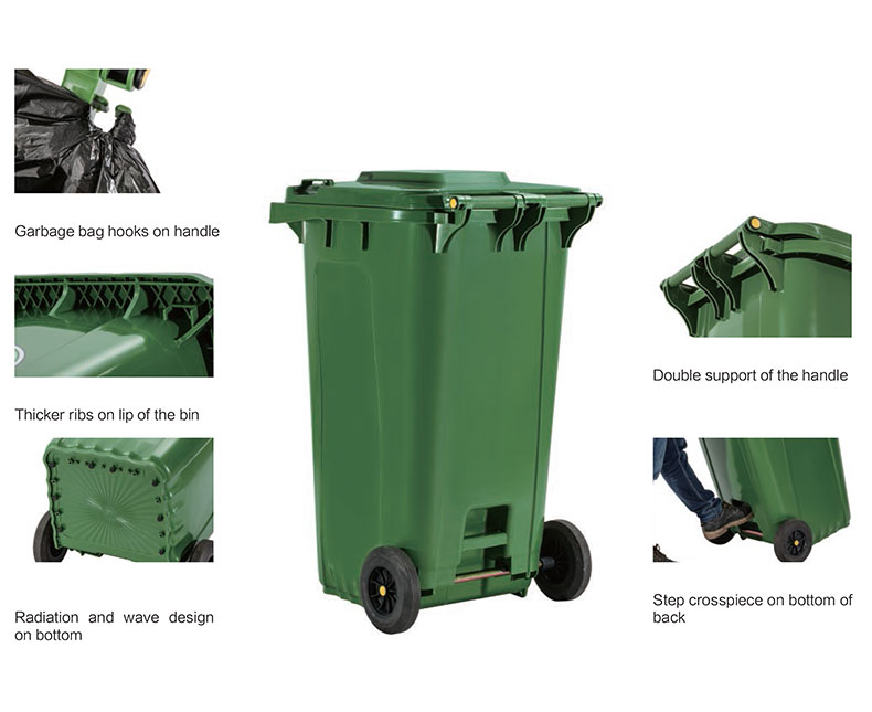 Two Wheels Mobile Garbage Container